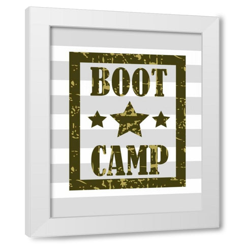 Boot Camp White Modern Wood Framed Art Print by Robinson, Tamara
