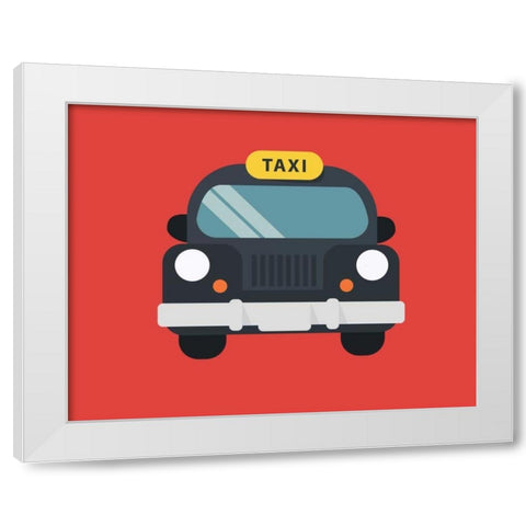 Car III White Modern Wood Framed Art Print by Robinson, Tamara