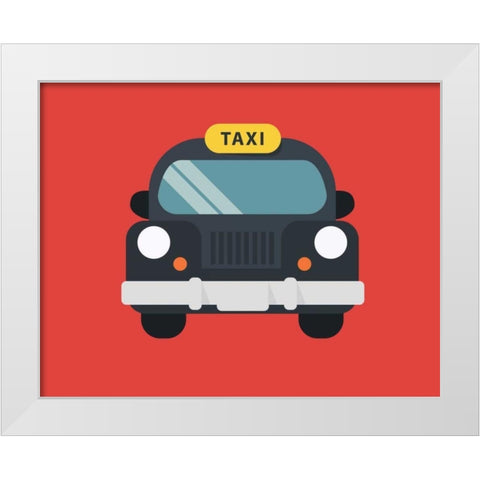 Car III White Modern Wood Framed Art Print by Robinson, Tamara