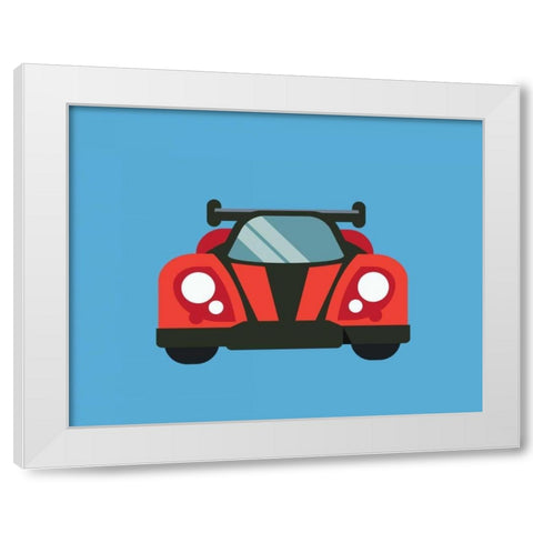 Car IV White Modern Wood Framed Art Print by Robinson, Tamara