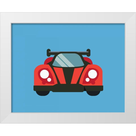Car IV White Modern Wood Framed Art Print by Robinson, Tamara