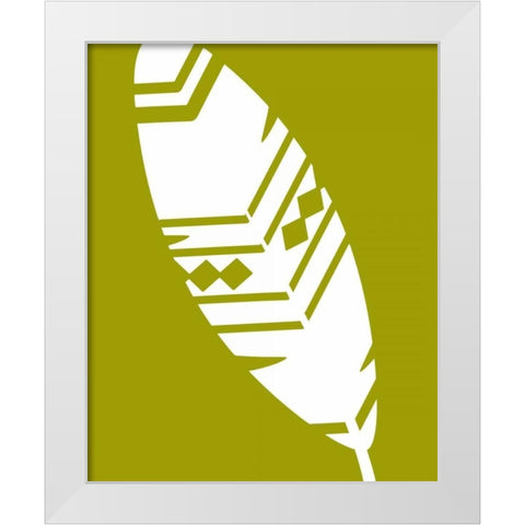 Feather I White Modern Wood Framed Art Print by Robinson, Tamara