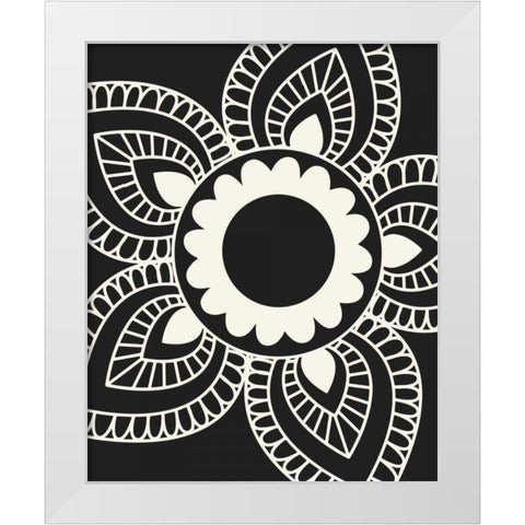 Paisley Feather III White Modern Wood Framed Art Print by Robinson, Tamara