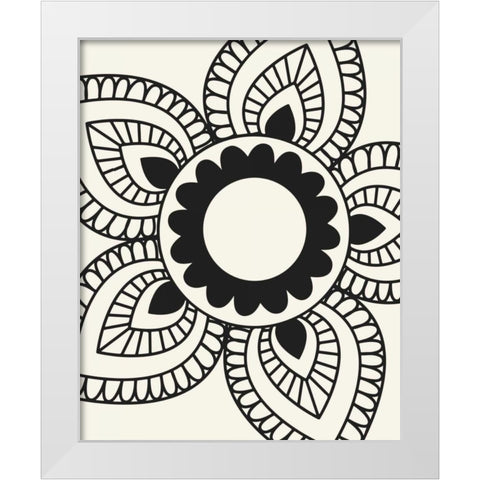 Paisley Feather VII White Modern Wood Framed Art Print by Robinson, Tamara