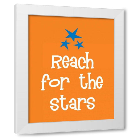 Reach for the Stars White Modern Wood Framed Art Print by Robinson, Tamara