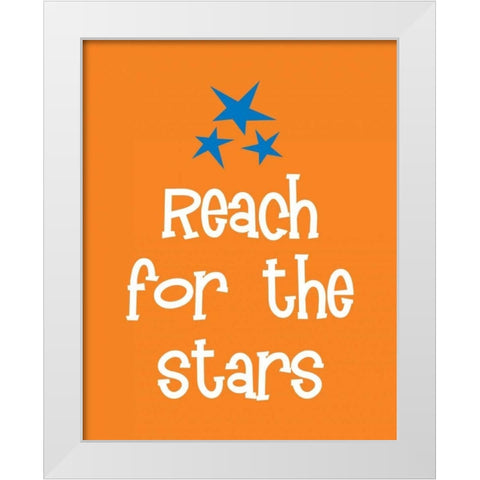 Reach for the Stars White Modern Wood Framed Art Print by Robinson, Tamara
