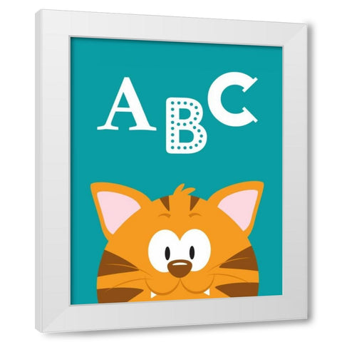 ABC Animals White Modern Wood Framed Art Print by Robinson, Tamara