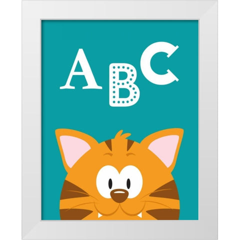 ABC Animals White Modern Wood Framed Art Print by Robinson, Tamara