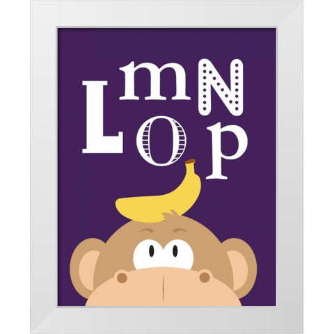 LMNOP Animals White Modern Wood Framed Art Print by Robinson, Tamara