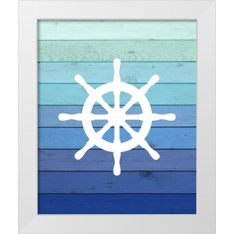 Wheel Ombre Wood White Modern Wood Framed Art Print by Robinson, Tamara
