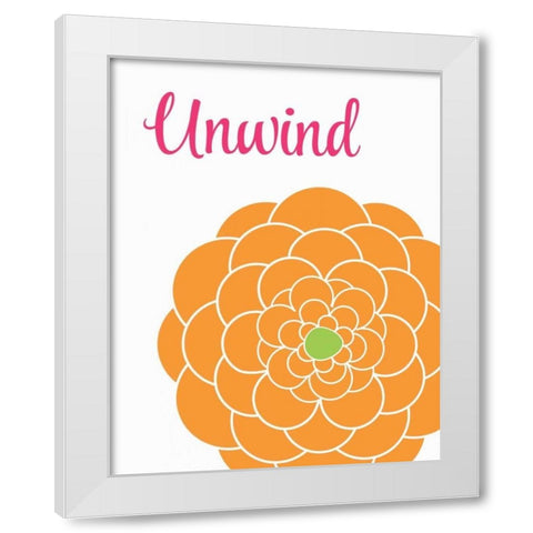 Colorful Unwind White Modern Wood Framed Art Print by Robinson, Tamara