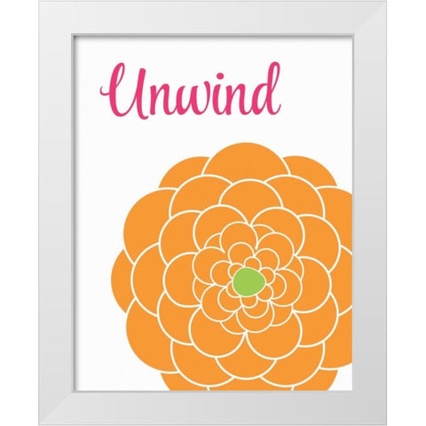 Colorful Unwind White Modern Wood Framed Art Print by Robinson, Tamara