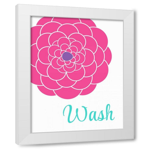 Wash Flower White Modern Wood Framed Art Print by Robinson, Tamara