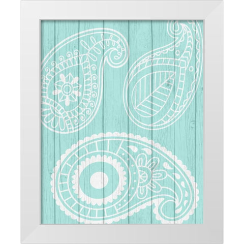 Paisley I White Modern Wood Framed Art Print by Robinson, Tamara