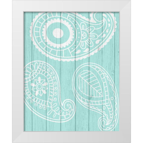 Paisley II White Modern Wood Framed Art Print by Robinson, Tamara