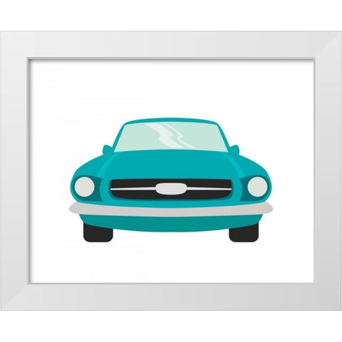 Car I White Modern Wood Framed Art Print by Robinson, Tamara