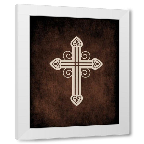 Cross Grunge II White Modern Wood Framed Art Print by Robinson, Tamara