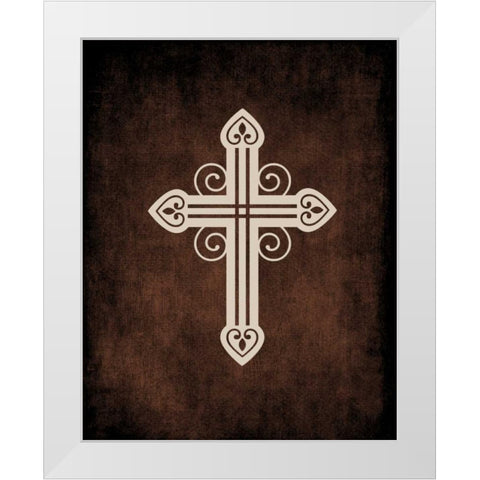 Cross Grunge II White Modern Wood Framed Art Print by Robinson, Tamara