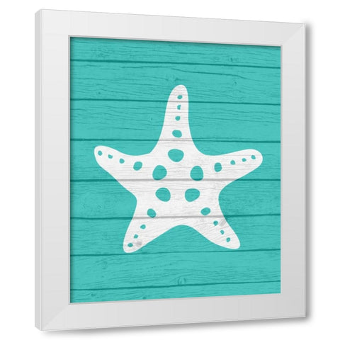 Star Fish White Modern Wood Framed Art Print by Robinson, Tamara