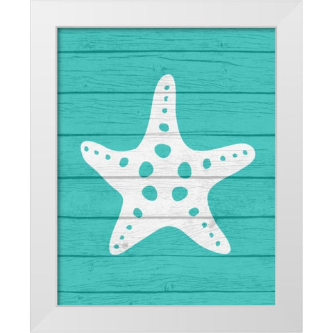 Star Fish White Modern Wood Framed Art Print by Robinson, Tamara