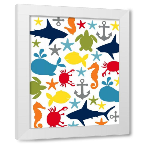 Ocean I White Modern Wood Framed Art Print by Robinson, Tamara