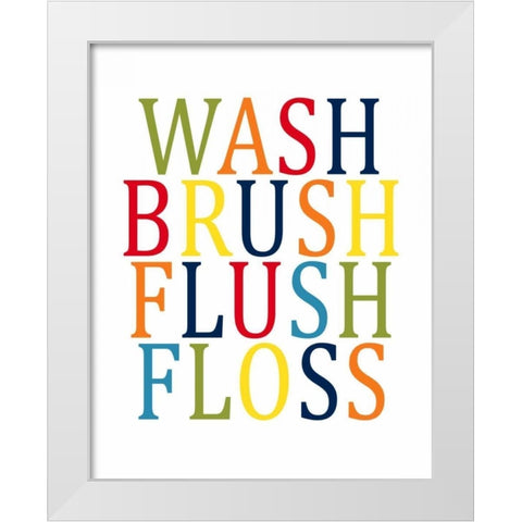 Wash Brush Flush II White Modern Wood Framed Art Print by Robinson, Tamara