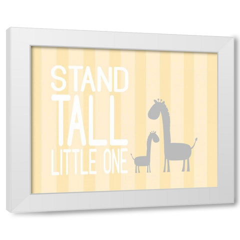 Stand Tall Little One White Modern Wood Framed Art Print by Robinson, Tamara