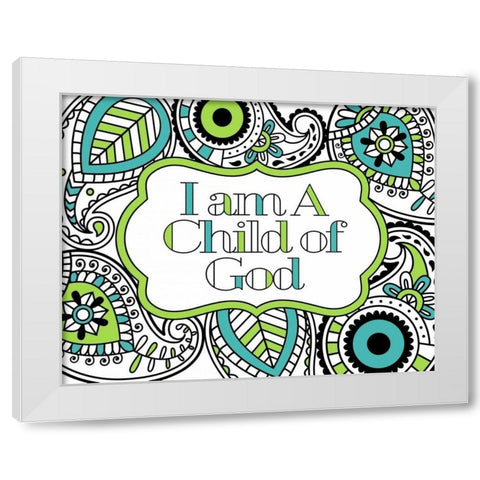 Child of God White Modern Wood Framed Art Print by Robinson, Tamara
