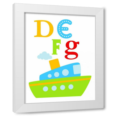 Transportation DEFG White Modern Wood Framed Art Print by Robinson, Tamara