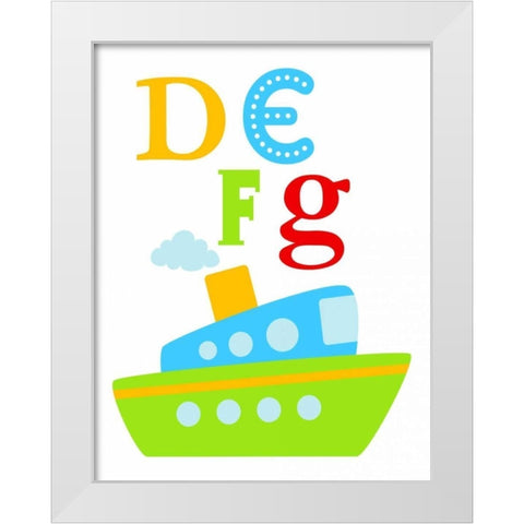 Transportation DEFG White Modern Wood Framed Art Print by Robinson, Tamara