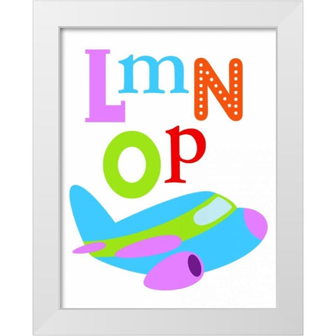 Transportation LMNOP White Modern Wood Framed Art Print by Robinson, Tamara