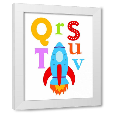 Transportation QRSTUV White Modern Wood Framed Art Print by Robinson, Tamara