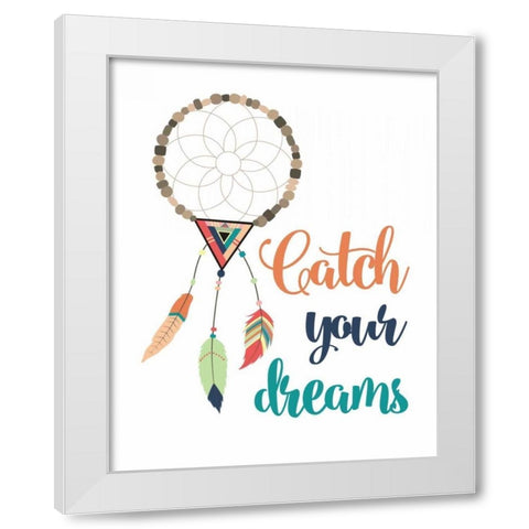 Catch Your Dreams White Modern Wood Framed Art Print by Robinson, Tamara