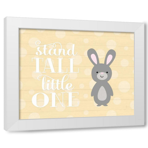 Stand Tall Bunny II White Modern Wood Framed Art Print by Robinson, Tamara