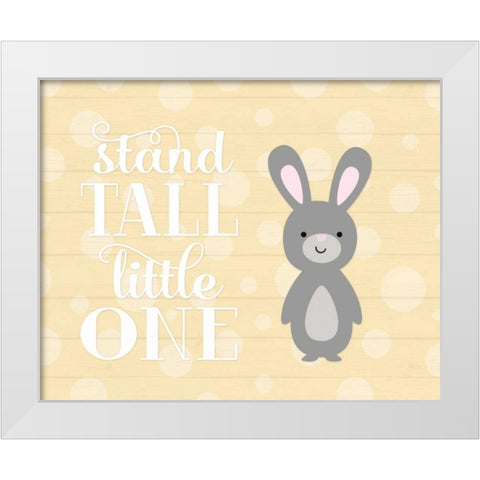 Stand Tall Bunny II White Modern Wood Framed Art Print by Robinson, Tamara