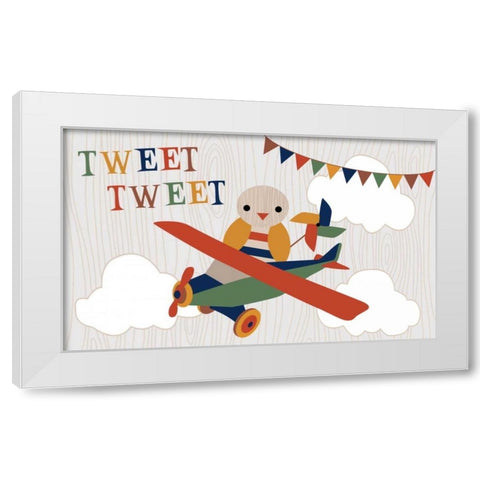 Toy Box Airplane White Modern Wood Framed Art Print by Robinson, Tamara