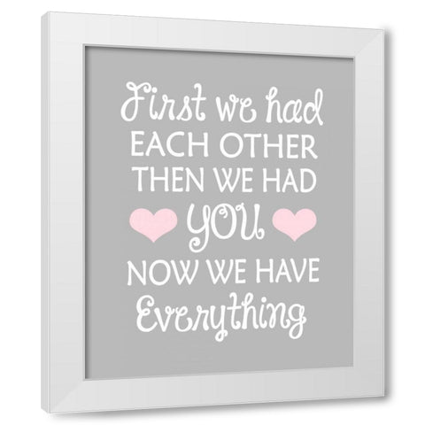 First We Had White Modern Wood Framed Art Print by Robinson, Tamara