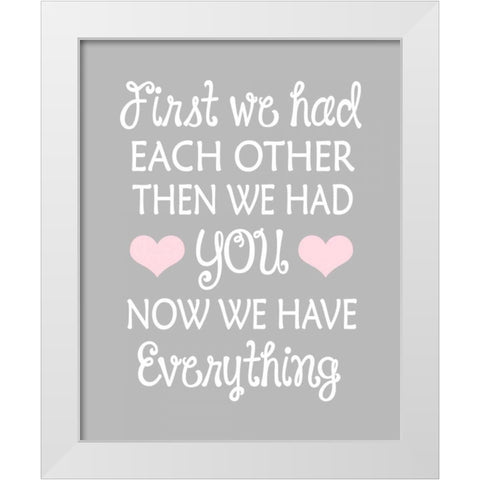 First We Had White Modern Wood Framed Art Print by Robinson, Tamara