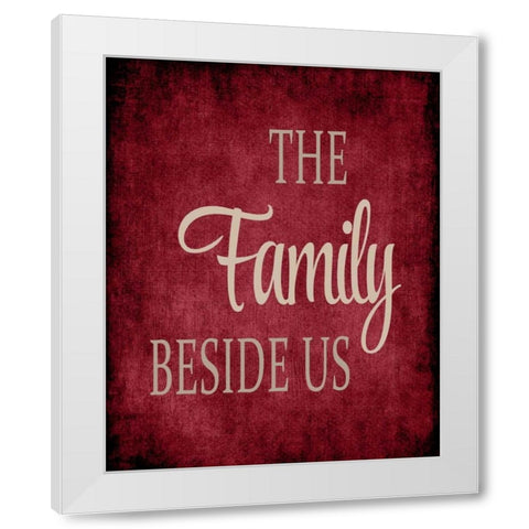 The Family Beside Us - Red White Modern Wood Framed Art Print by Robinson, Tamara