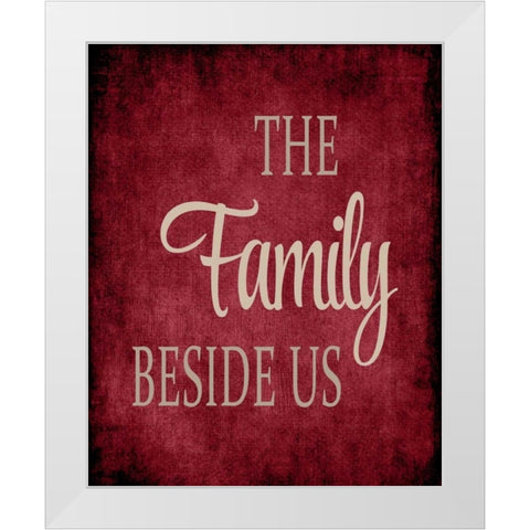 The Family Beside Us - Red White Modern Wood Framed Art Print by Robinson, Tamara