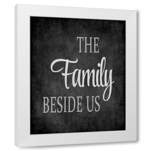 The Family Beside Us - Grey White Modern Wood Framed Art Print by Robinson, Tamara