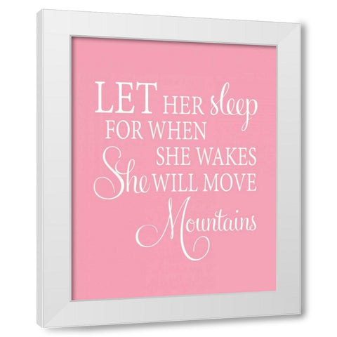 Let Her Sleep White Modern Wood Framed Art Print by Robinson, Tamara
