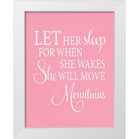 Let Her Sleep White Modern Wood Framed Art Print by Robinson, Tamara