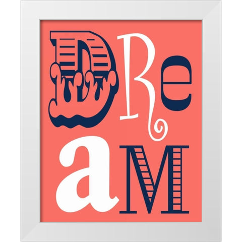 Dream White Modern Wood Framed Art Print by Robinson, Tamara