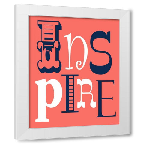 Inspire White Modern Wood Framed Art Print by Robinson, Tamara