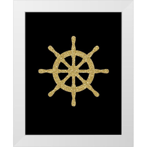 Glitter Wheel White Modern Wood Framed Art Print by Robinson, Tamara