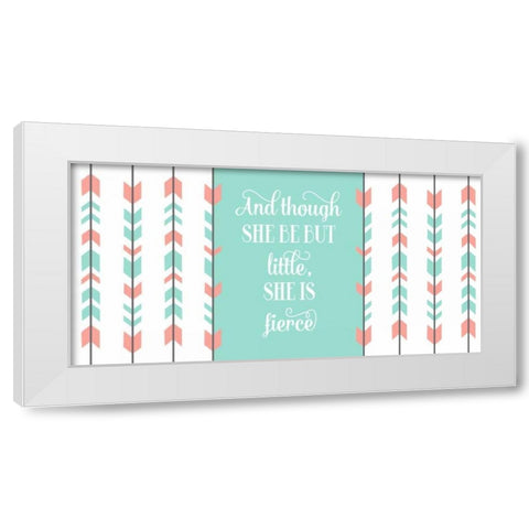 Fierce Tribal Arrow White Modern Wood Framed Art Print by Robinson, Tamara