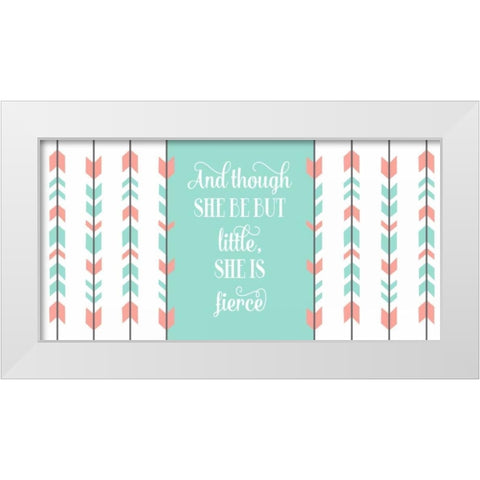 Fierce Tribal Arrow White Modern Wood Framed Art Print by Robinson, Tamara