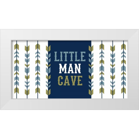 Little Man Cave Arrows White Modern Wood Framed Art Print by Robinson, Tamara