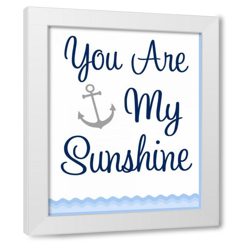 Nautical Sunshine White Modern Wood Framed Art Print by Robinson, Tamara